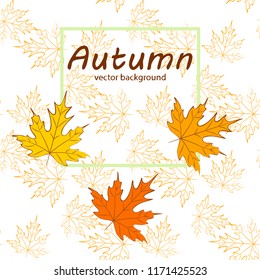maple leaves autumnal vector background