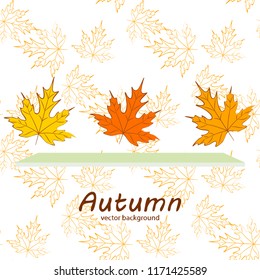 maple leaves autumnal vector background