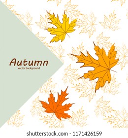 maple leaves autumnal vector background