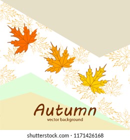 maple leaves autumnal vector background