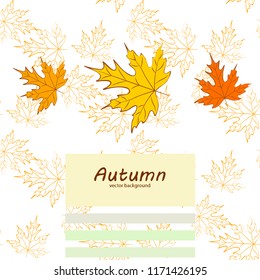 maple leaves autumnal vector background