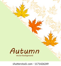 maple leaves autumnal vector background
