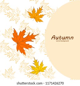 maple leaves autumnal vector background