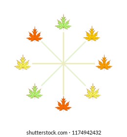 maple leaves autumnal vector background