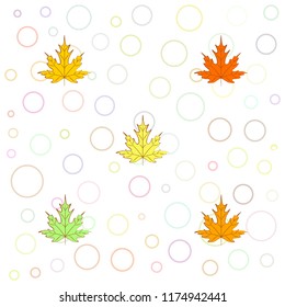 maple leaves autumnal vector background maple leaves autumnal vector background