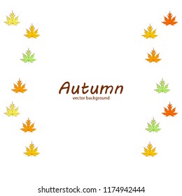 maple leaves autumnal vector background