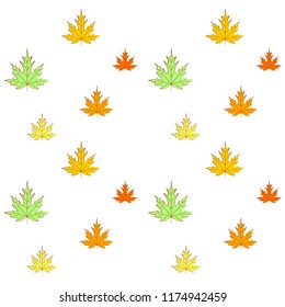 maple leaves autumnal vector background