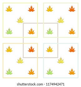 maple leaves autumnal vector background