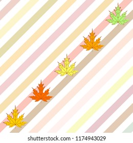 maple leaves autumnal vector background