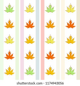 maple leaves autumnal vector background