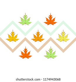 maple leaves autumnal vector background