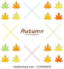 maple leaves autumnal vector background