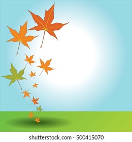 Maple leaves floating floor.