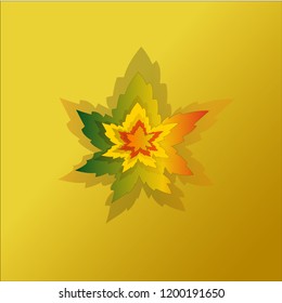 maple leaves in the form of a pattern.autumn colors.vector