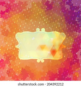 Maple leaves and frame with copy space. And also includes EPS 10 vector