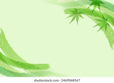 Maple leaves Hot summer greeting Japanese paper Background