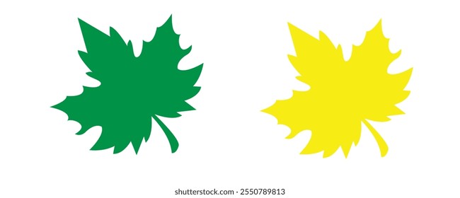 Maple leaves icon collection isolated on white background. vector illustration.