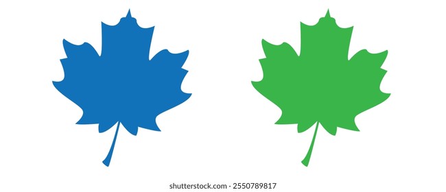 Maple deixa a coleção de ícones isolada no fundo branco. ilustração vetorial.