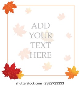 Maple leaves Inspired Textbox, Maple Leaves Themed Banner Design