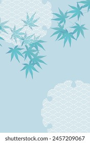 Maple leaves Japanese Pattern Background