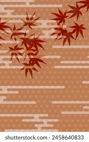 Hojas de arce patrón japonés de fondo