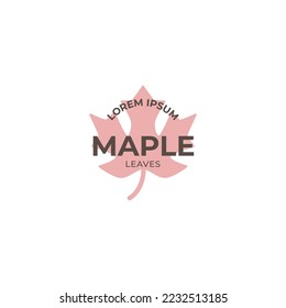 Maple leaves logo isolated on white background