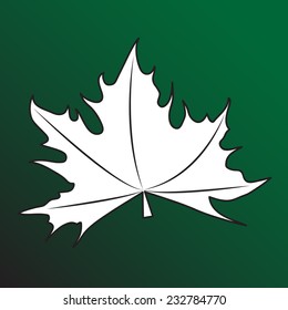 Maple leaves on a green background