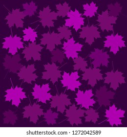 maple leaves on a neutral background, texture, vector illustration