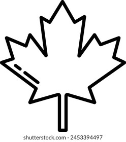 Maple Leaves outline icon vector illustration