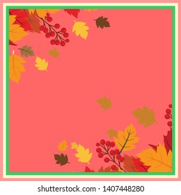 Maple leaves pattern for designing your own square hijab