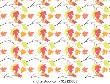Maple leaves pattern ,Vector illustration