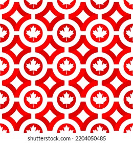 maple leaves seamless. canada pattern dedign, vector illustration