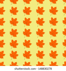 Maple leaves seamless pattern