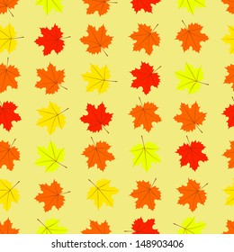 Maple leaves seamless pattern