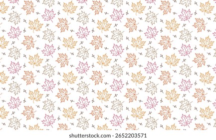 Bordo folhas sem costura padrão de ornamento multicolorido para têxtil, tecido, interior, cerâmica, papel de parede, decoração de papel no fundo branco