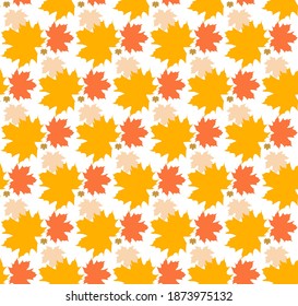 
Maple leaves. Seamless pattern for textiles, wrapping paper and backgrounds.
