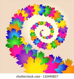 Maple leaves swirl background