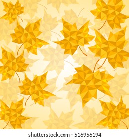 Maple leaves in triangular style. Vector illustration. Eps 10