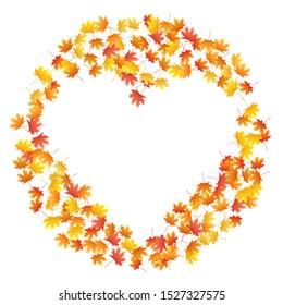 Maple leaves vector background, autumn foliage on white illustration. Canadian symbol maple red orange gold dry autumn leaves. Garden tree foliage vector october seasonal background.