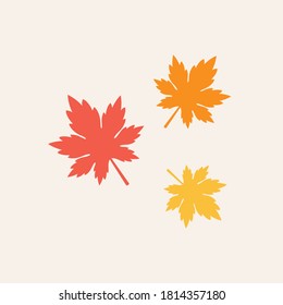 Maple leaves vector illustration. Autumn leaf leaves. Fall leaves maple