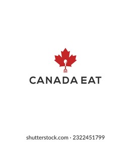 Logo de Maple. Plantilla vectorial de diseño del logotipo de Comida y Símbolo de Canadá