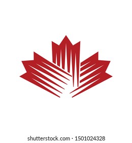 Maple Logo. Canada Symbol. Vector Icon.