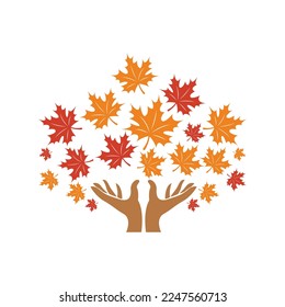 Ilustración de diseño de icono del logotipo de Maple