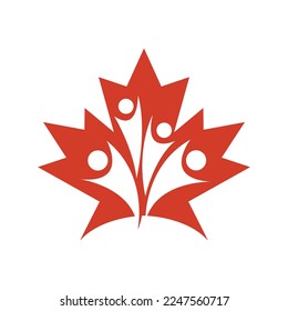 Ilustración de diseño de icono del logotipo de Maple