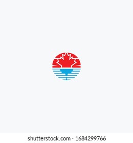 Maple logo icon template design in Vector illustration 