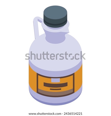 Maple nectar plastic bottle icon isometric vector. Tree extract syrup. Arbor sugary condiment product