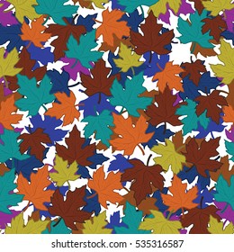 Maple pattern. Can be used for wallpaper, pattern fills, textile, web page background, surface textures, Image for advertising booklets, banners, flayers.