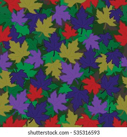 Maple pattern. Can be used for wallpaper, pattern fills, textile, web page background, surface textures, Image for advertising booklets, banners, flayers.
