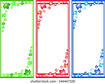 Maple photo frame vector.