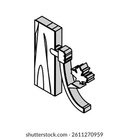 maple sap collection, using tubing method isometric icon vector. maple sap collection, using tubing method sign. isolated symbol illustration